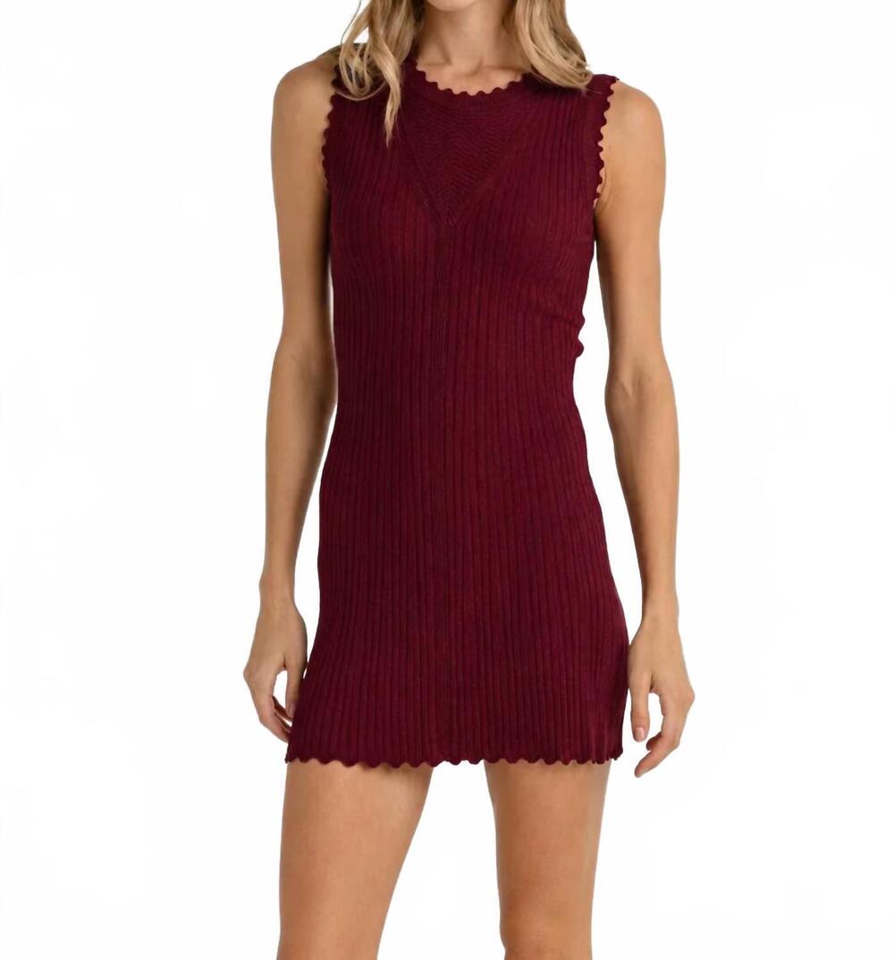 NEW SUNDAYS dean mini dress in claret red